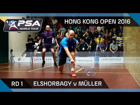 Squash: Hong Kong Open 2016 - Mar. ElShorbagy v Müller - Rd 1 Highlights