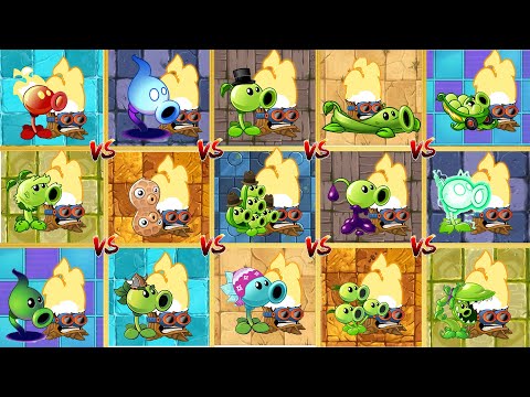 Pvz 2 Discovery - All Peashooters & Torchwood Combo Challenge - Which Plant Teams Are The Top Three