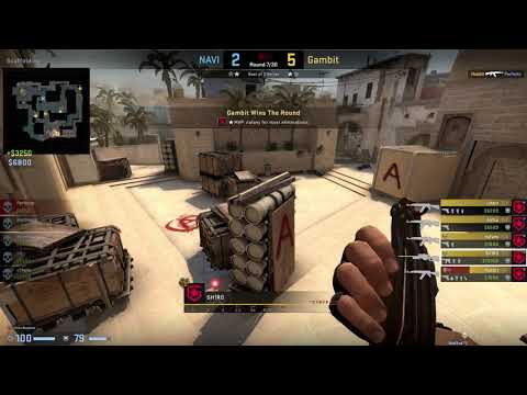 CS:GO POV Demo Gambit Sh1ro (34/10) vs Na'Vi (de_mirage)