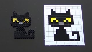 How to Make a Cute Perler Bead Black Cat