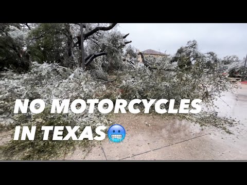 2023 CRAZY TEXAS ICE STORM( BIKE DOWN!)