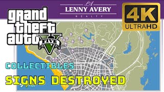 Destroy All The For Sale Signs | GTA 5 Gameplay | 4K Ultra Graphics