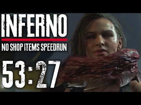 INFERNO NO COINS OR SHOP ITEMS - Resident Evil 3 Remake Speedrun - No Deaths
