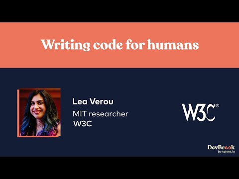 "Writing Code for Humans" by Lea Verou - DevBreak 2021