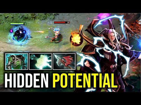 HIDDEN POTENTIAL..!! New Meta Right Click Build Electric Invoker 7.22b | Dota 2