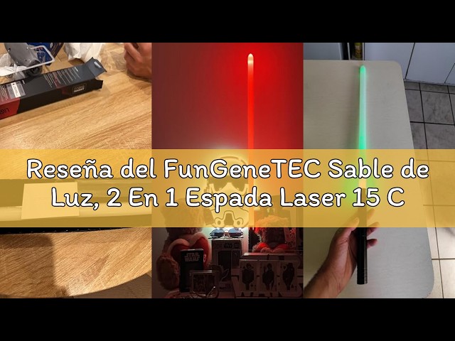 Vídeo relacionado con MOZC Espada Láser, Sable de Luz de 2 en 1 15 Colores, 4 Modos y Efectos de Sonido FX, Sable de Luz de Carga USB-C,Espada láser para niños Halloween Cosplay (Plateado 2PC)