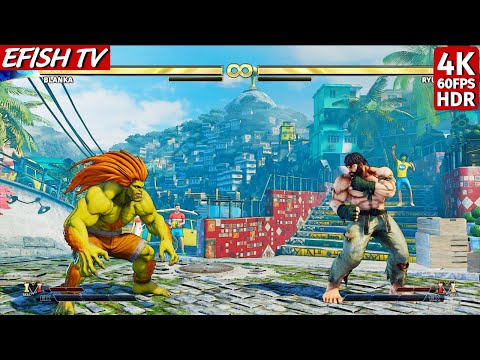Blanka vs Ryu (Hardest AI) - Street Fighter V