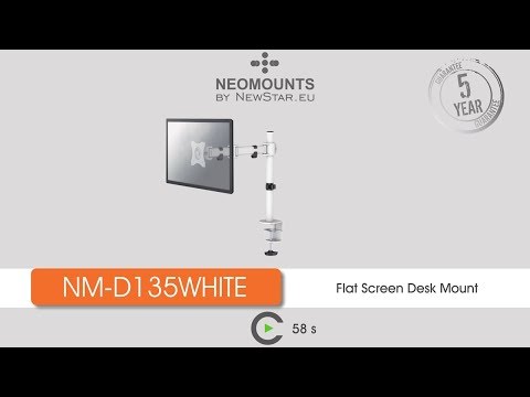 Neomounts NM-D135WHITE Monitor Tischhalterung video preview