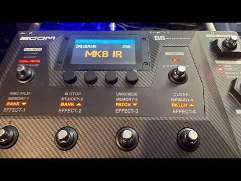 Choosing a DI Type on the Zoom B6