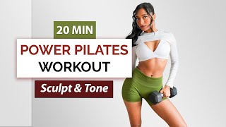 20 MIN EXPRESS PILATES WORKOUT | Sculpt & Tone with Weights (Apartment Friendly)