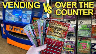Vending Machine vs OTC 💰 NOT EVEN CLOSE! 2 $50 Tickets 🔴 $200 TEXAS LOTTERY Scratch Offs