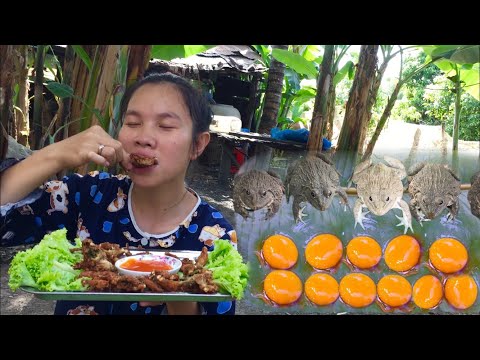 Amazing Cooking Frog Fried Crispy Recipe - Cooking Frog with Eggs