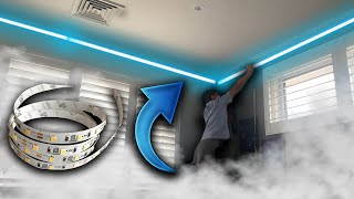 Putting Up Led Lights In My Brother Room *SUPRISE*