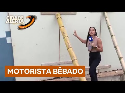 Carro voa e atinge muro do batalhão da Guarda Civil em Cidade Ocidental (GO) | Cidade Alerta DF