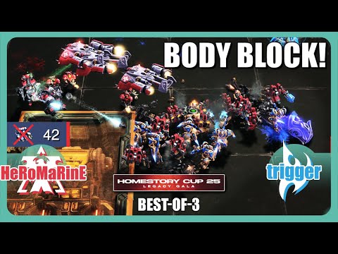 HE HOLDS - HeRoMaRinE (T) vs. trigger (P)  - HomeStory Cup 25 | StarCraft 2