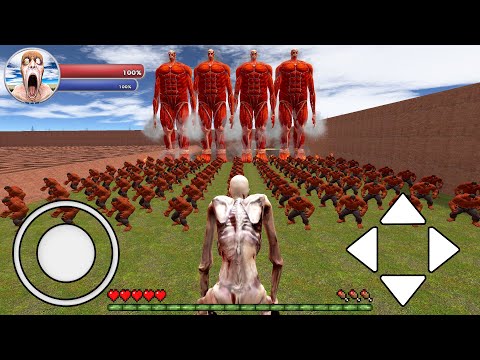 I BECAME SCP-096! VS RULK ARMY & GIANT TITAN!? In Garry's Mod