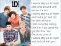 One Direction - Up All Night lyrics on screen 