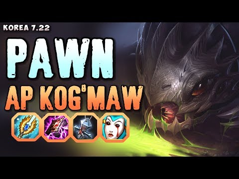 KT Pawn (1000 LP) plays AP Kog'Maw mid v Malzahar matchup - Korean SoloQ p 7.22