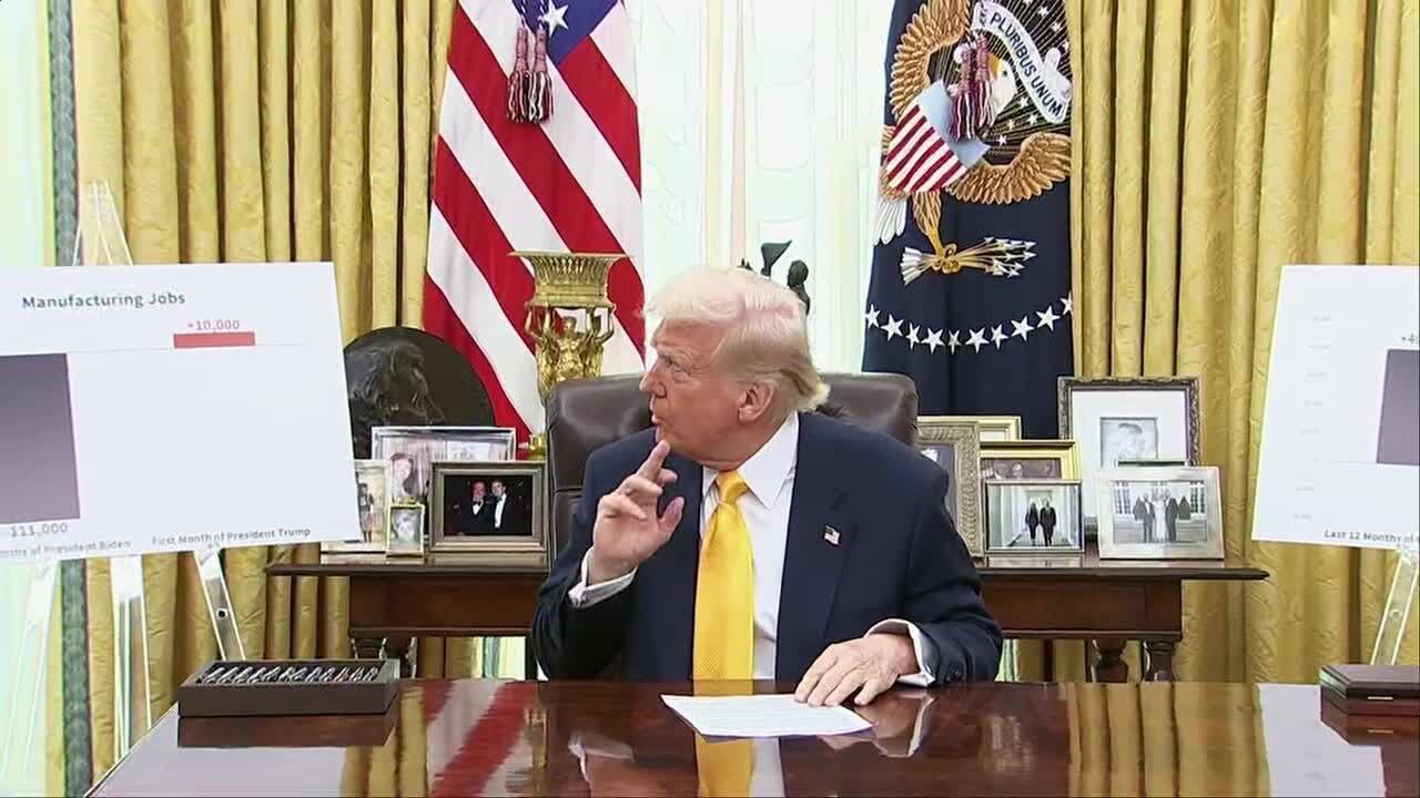 President Trump talks job growth from Oval Office: FULL REMARKS