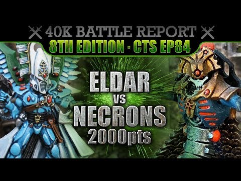 Necrons vs Eldar Warhammer 40K Battle Report CTS84 2000pts LIFE ON A KNIFE EDGE!