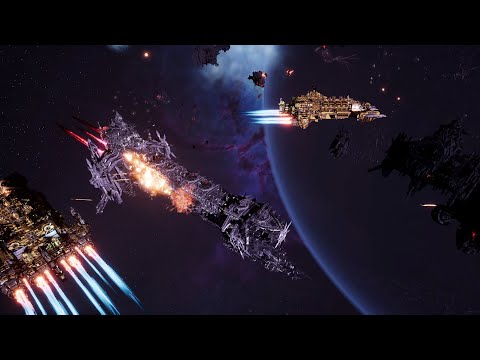 Skalgrim Mod - New Titans - Imperial Fists vs Chaos - Battlefleet Gothic Armada 2