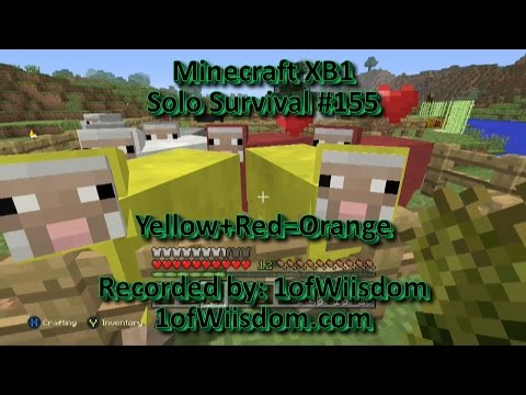 Minecraft Xbox One Solo Survival E155 - Yellow+Red=Orange