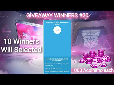10,000 Acoins Giveaway #20 - Winners Announcement - Mech Arena