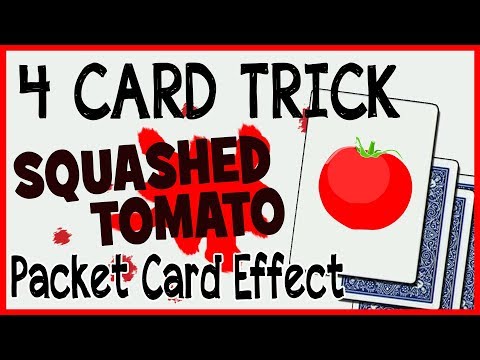 Close Up Card Trick - Squashed Tomato Magic Trick - Easy 4 Card Trick