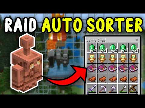EASY Raid Farm AUTO SORTER!! Minecraft 1.21+!