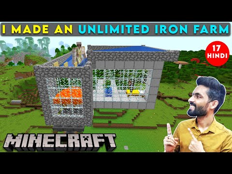 Navrit Gaming - I MADE AN UNLIMITED IRON FARM - MINECRAFT SURVIVAL GAMEPLAY IN HINDI #17