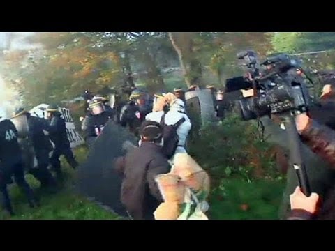 Nuclear waste train trundles home