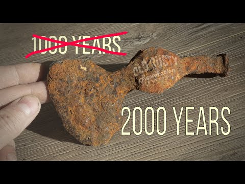 VERY Old Rusty battle-axe restoration.