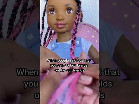 No one told me this doll can get box braids😱#shorts #naturalhair #blackdolls #healthyrootsdolls