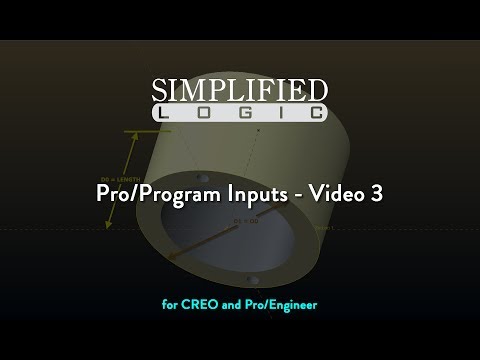 Pro/Program INPUTS for CREO & Pro/E - Video 3