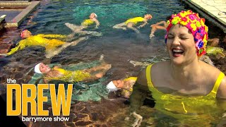 Drew and Ross Mathews Join the Aqualillies and Hilariously Learn an Artistic Swimming Routine video