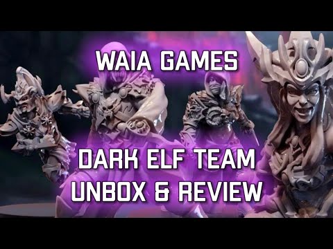 Dark Elf Team Kickstarter Unbox & Review  | Waia Games (Bonehead Podcast)