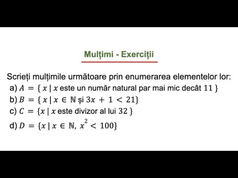 Sets, description of set elements - Solved exercises (Grade 6)