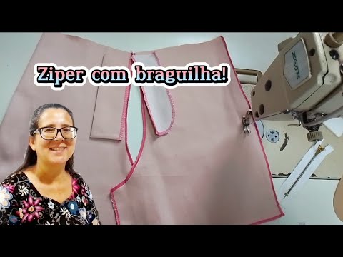 Como pregar ziper com braguilha e pertingal!