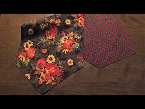 NEW! ... 36" Fall/Christmas Reversible Table Runner