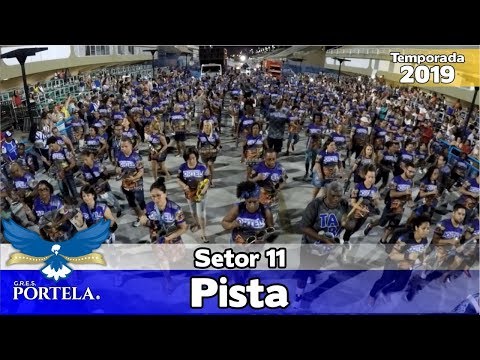 Portela 2019 - Ensaio de bateria no setor 11 (Pista) - Apoteose ao vivo