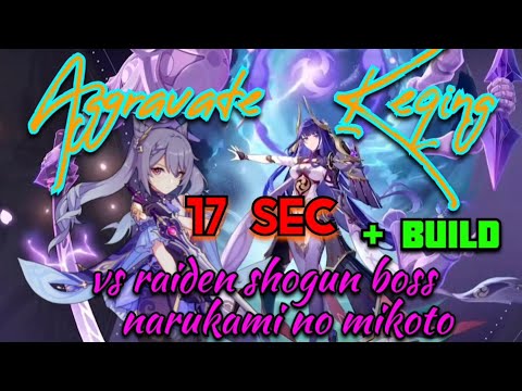 Aggravate Keqing VS Raiden Shogun Boss in 17 SEC + BUILDS (feat. Nahida)