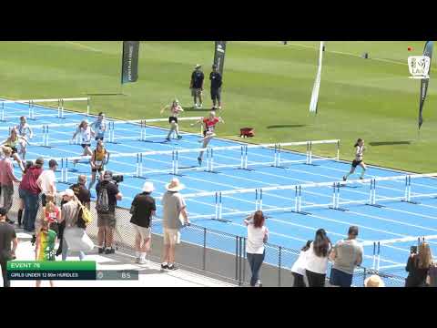 Girls Under 12 80m Hurdles H5 - 2020 State Combined Events Championships // LAVicTV