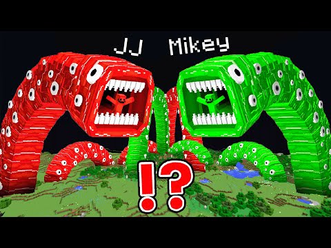 MAIZEN : JJ and Mikey Become Longest Train Eater Story - Minecraft Animation JJ & Mikey