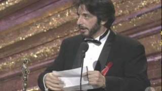 Video thumbnail of "Al Pacino Wins Best Actor: 1993 Oscars"