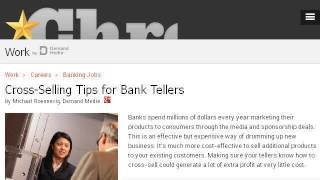 Sales Strategies For Bank Tellers