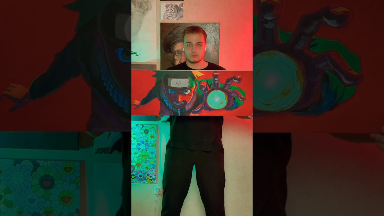 🫣Took me about a month to finish this Naruto painting #art #drawing #painting #anime #naruto