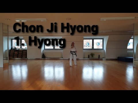 1. Hyong Taekwondo  Chon Ji Hyong  Langsam  Rückenansicht/ Instructional video