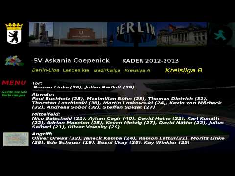 SV Askania Coepenick Kader 2012-12 Kreisliga B 2.Abteilung