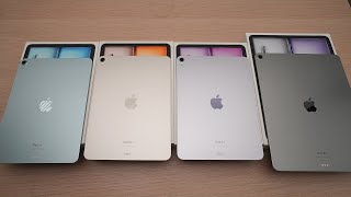 iPad Air M4/M3/M2 in All Colors: Blue, Purple, Starlight & Space Gray Comparison!