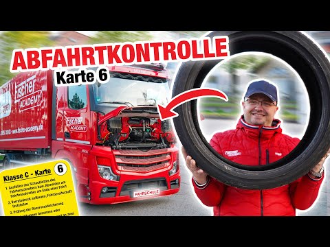 Departure Check Truck Card 6 (Class C / CE) | Fischer Academy - The Driving School